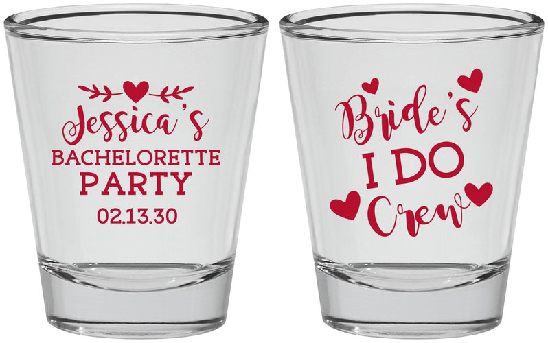 Personalized Bachelorette Shot Glasses - Brides I Do Crew | 60159