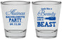 Personalized Bachelorette Shot Glasses - Beauty Beast | 60161