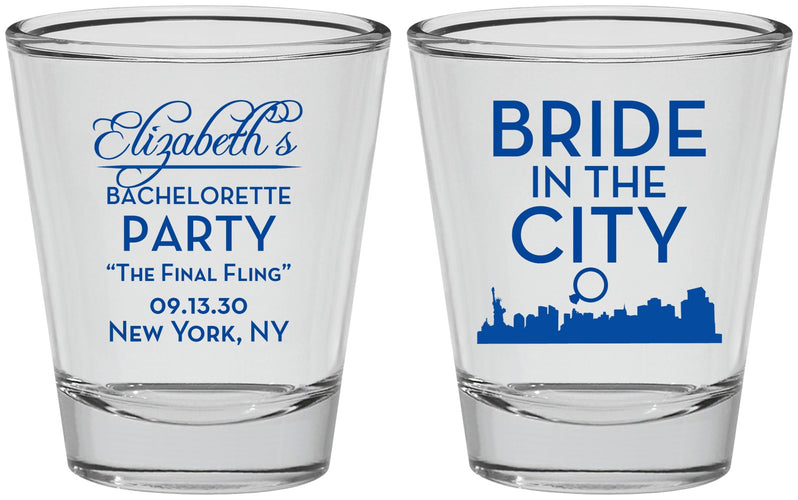 Personalized Bachelorette Shot Glasses - New York | 60162