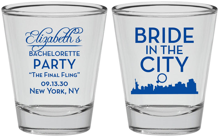 Personalized Bachelorette Shot Glasses - New York | 60162