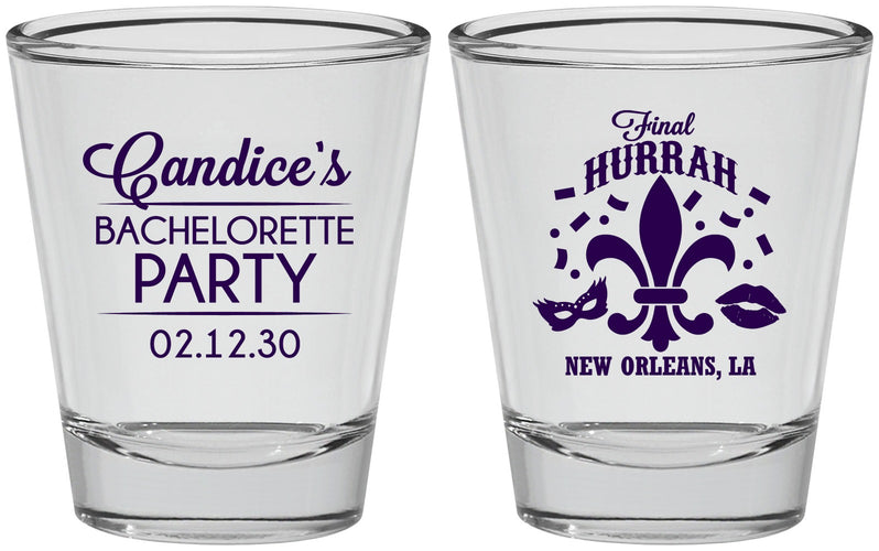 Personalized Bachelorette Shot Glasses - New Orleans | 60166
