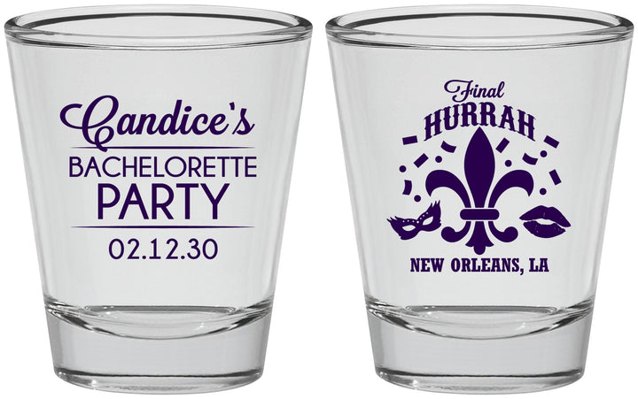 Personalized Bachelorette Shot Glasses - New Orleans | 60166