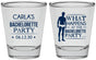 Personalized Bachelorette Shot Glasses - What Happens | 60172