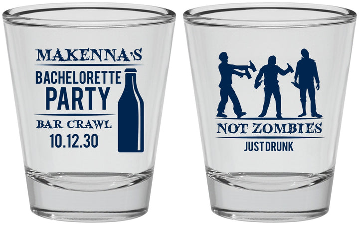 Personalized Bachelorette Shot Glasses - Zombie | 60173