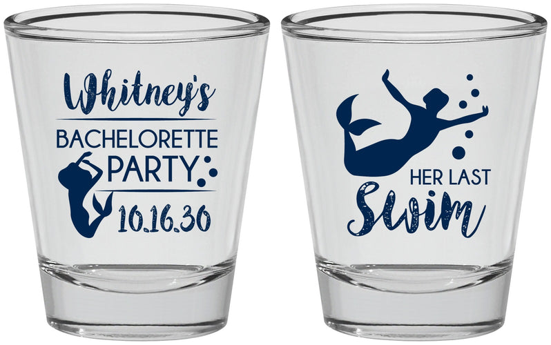 Personalized Bachelorette Shot Glasses - Mermaid | 60175