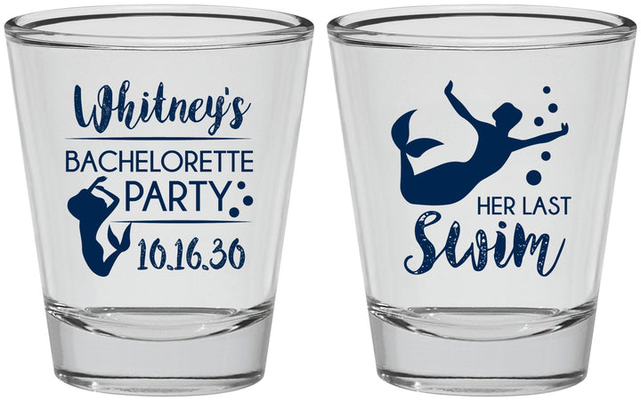 Personalized Bachelorette Shot Glasses - Mermaid | 60175