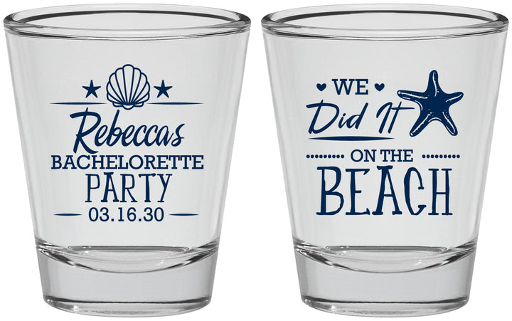 Personalized Bachelorette Shot Glasses - Beach | 60183