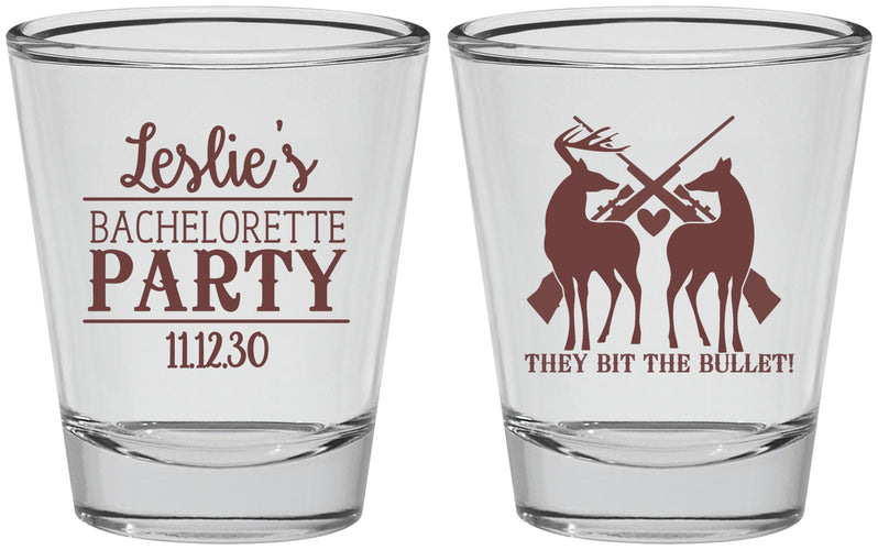 Personalized Bachelorette Shot Glasses - Hunting | 60187