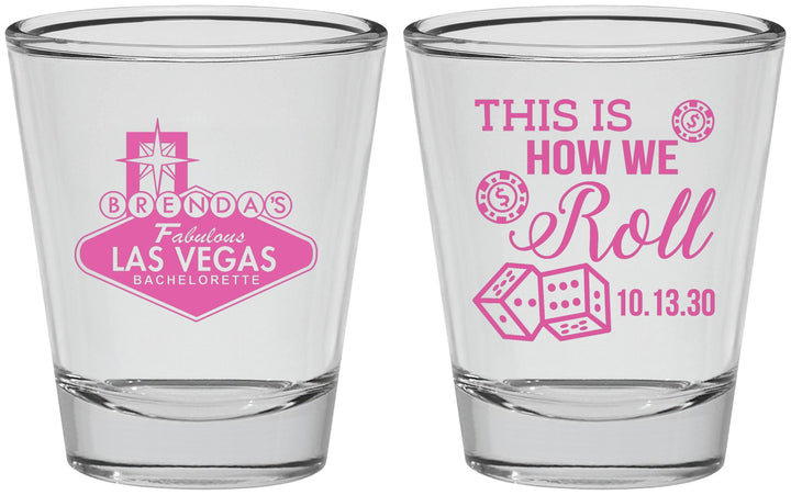 Personalized Bachelorette Shot Glasses - Las Vegas | 60191