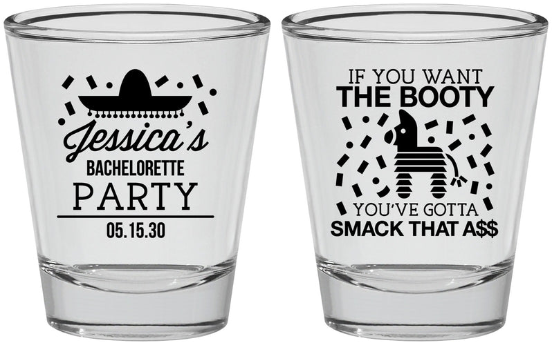 Personalized Bachelorette Shot Glasses - Smack That Ass | 60192