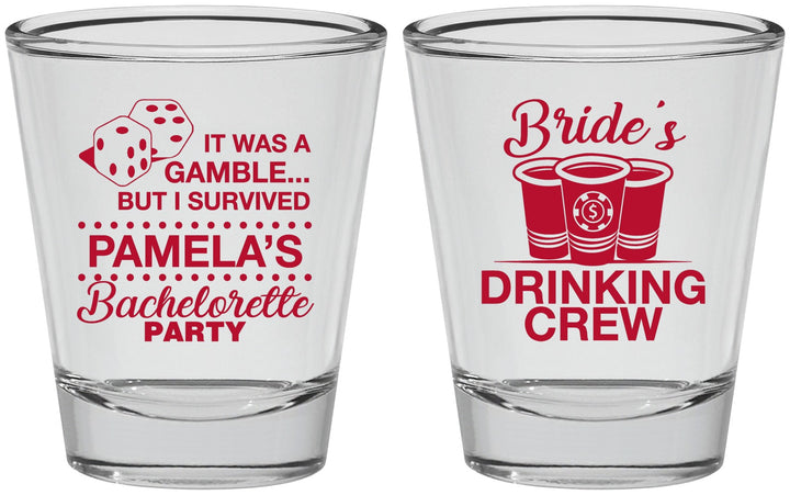 Personalized Bachelorette Shot Glasses - Las Vegas | 60194