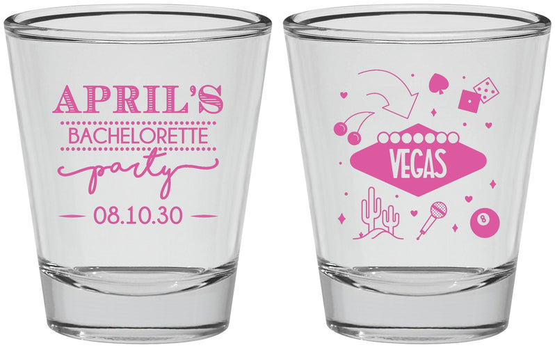 Personalized Bachelorette Shot Glasses - Las Vegas | 60198