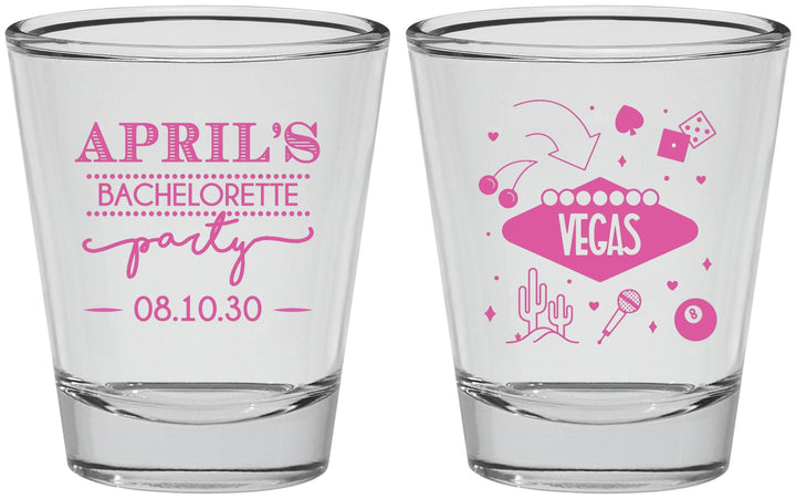 Personalized Bachelorette Shot Glasses - Las Vegas | 60198