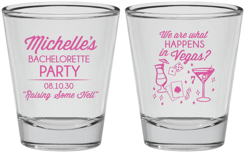 Personalized Bachelorette Shot Glasses - Las Vegas | 60199