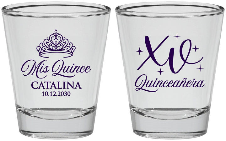 Personalized Quinceanera Shot Glasses - Mis Quince Anos | 70002