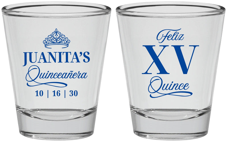Personalized Quinceanera Shot Glasses - Mis Quince Anos | 70003