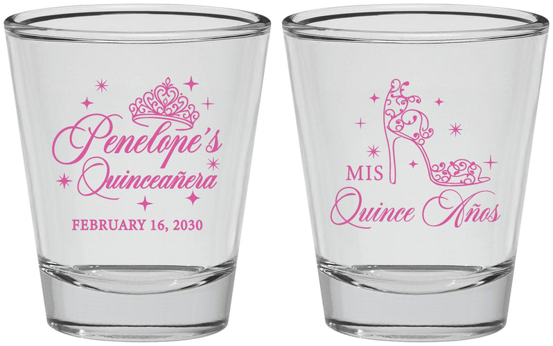 Personalized Quinceanera Shot Glasses - Mis Quince Anos | 70004