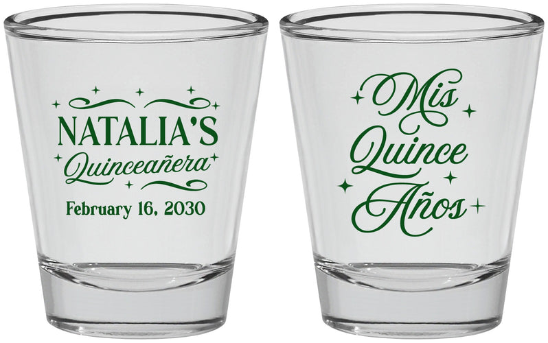 Personalized Quinceanera Shot Glasses - Mis Quince Anos | 70006