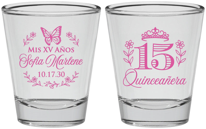 Personalized Quinceanera Shot Glasses - Mis Quince Anos | 70007
