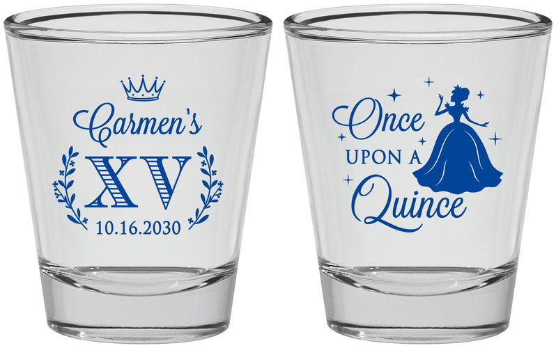 Personalized Quinceanera Shot Glasses - Once Upon A Quince | 70011