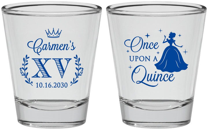 Personalized Quinceanera Shot Glasses - Once Upon A Quince | 70011