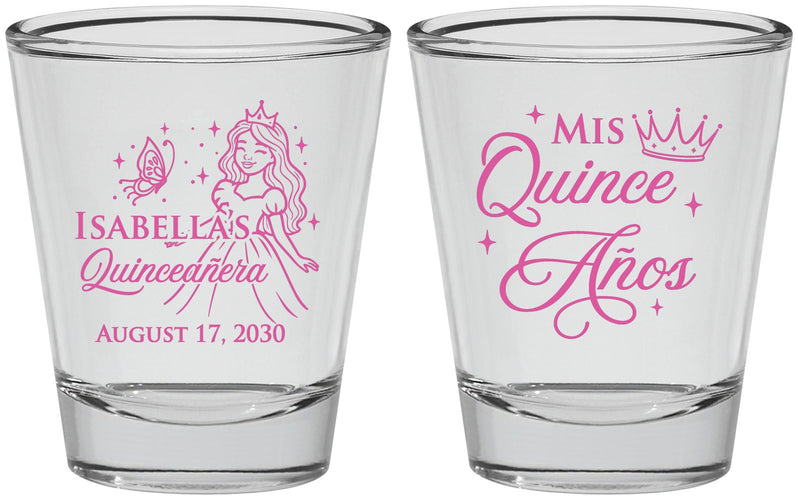 Personalized Quinceanera Shot Glasses - Mis Quince Anos | 70012