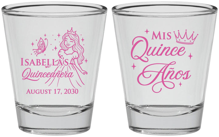 Personalized Quinceanera Shot Glasses - Mis Quince Anos | 70012