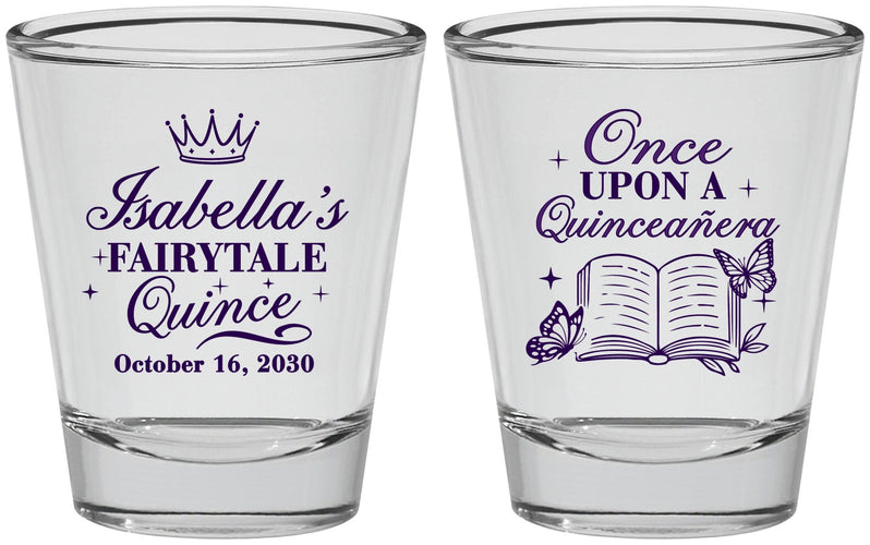 Personalized Quinceanera Shot Glasses - Once Upon A Quince | 70013