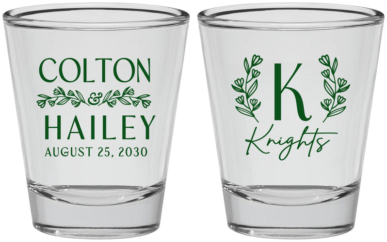 Personalized Wedding Shot Glasses - Monogram | 800