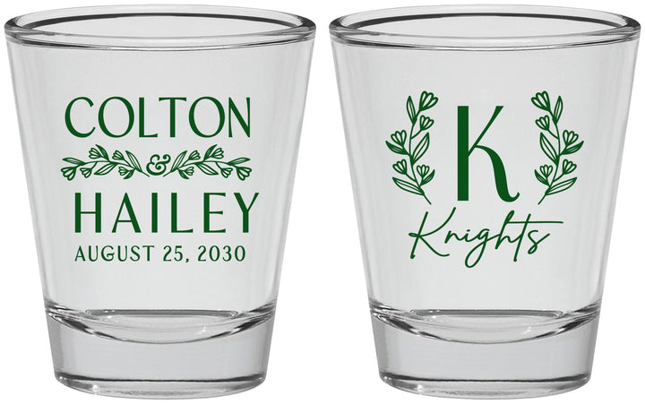 Personalized Wedding Shot Glasses - Monogram | 800
