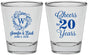 Personalized Anniversary Shot Glasses - Cheers To 20 Years | 80001