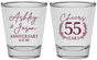 Personalized Anniversary Shot Glasses - Cheers To 55 Years | 80008
