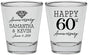 Personalized Anniversary Shot Glasses - 60th Wedding | 80019