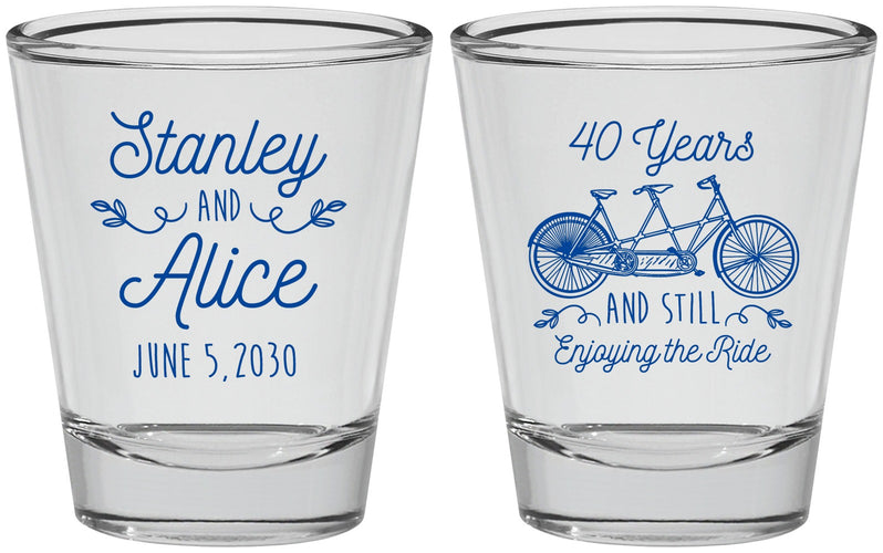 Personalized Anniversary Shot Glasses - Cheers To 40 Years | 80025