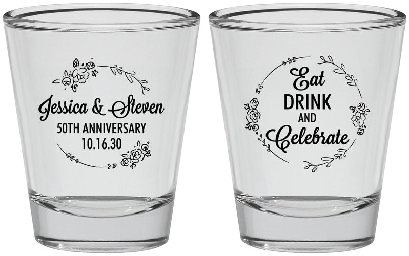 Personalized Anniversary Shot Glasses - 50th Wedding | 80027