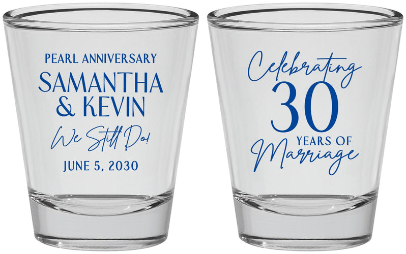 Personalized Anniversary Shot Glasses - 30 Years Of Marriage | 80033