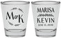 Personalized Wedding Shot Glasses - Two Letter Monogram | 801