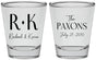 Personalized Wedding Shot Glasses - Two Letter Monogram | 802