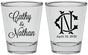 Personalized Wedding Shot Glasses - Two Letter Monogram | 807