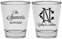 Personalized Wedding Shot Glasses - Two Letter Monogram | 808
