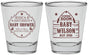 Personalized Baby Shower Shot Glasses - Gender Reveal Buck Or Doe | 90002