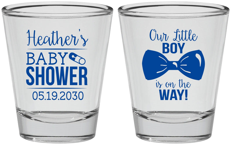 Personalized Baby Shower Shot Glasses - Little Boy Is On The Way | 90005