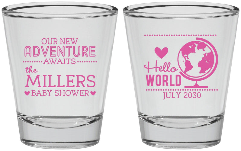 Personalized Baby Shower Shot Glasses - Hello World | 90013