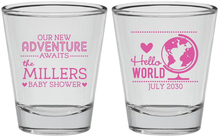 Personalized Baby Shower Shot Glasses - Hello World | 90013