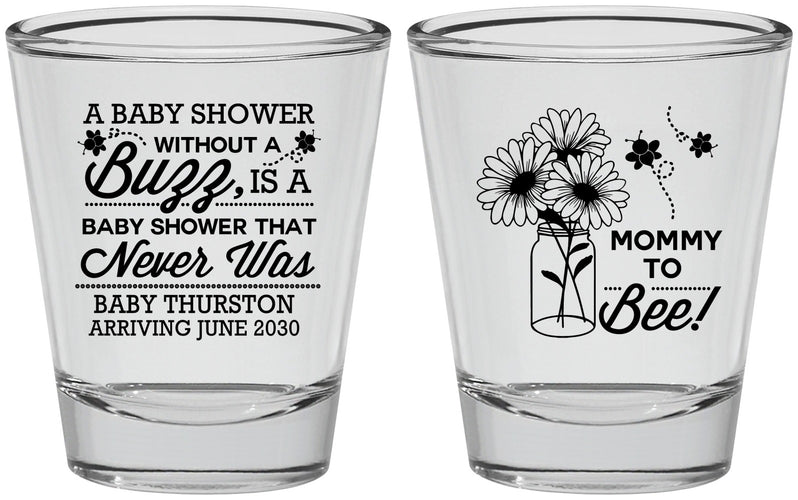 Personalized Baby Shower Shot Glasses - Mommy To Bee | 90016