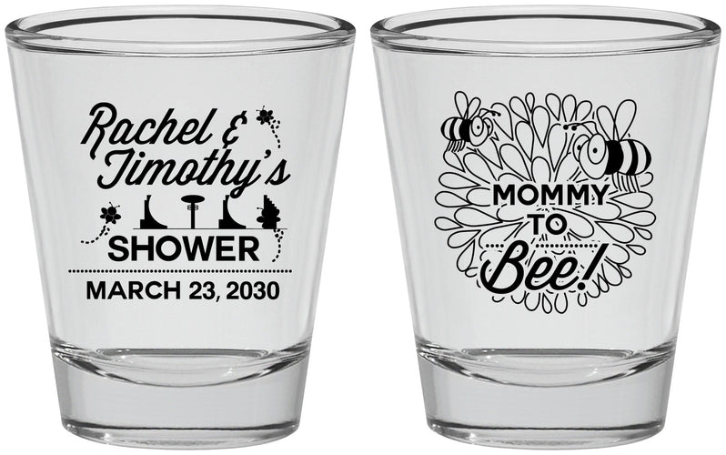 Personalized Baby Shower Shot Glasses - Mommy To Bee | 90017