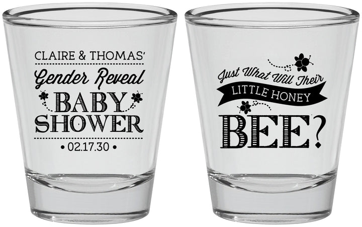 Personalized Baby Shower Shot Glasses - Little Honey Bee | 90018