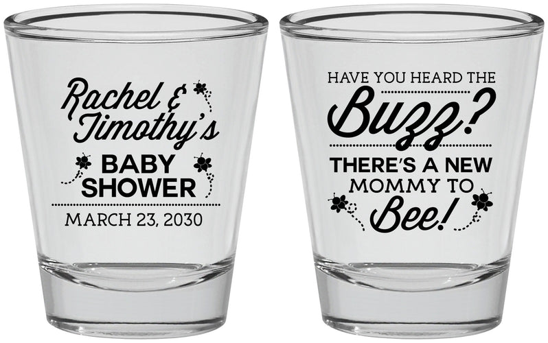 Personalized Baby Shower Shot Glasses - Mommy To Bee | 90019