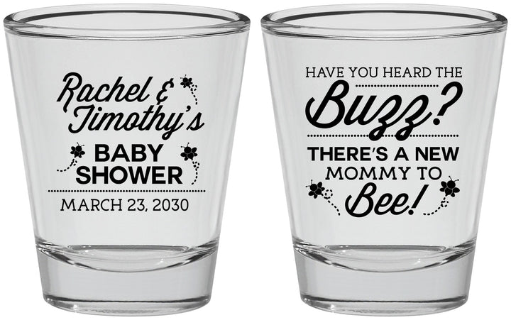 Personalized Baby Shower Shot Glasses - Mommy To Bee | 90019