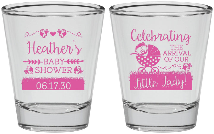 Personalized Baby Shower Shot Glasses - Little Lady On The Way | 90023
